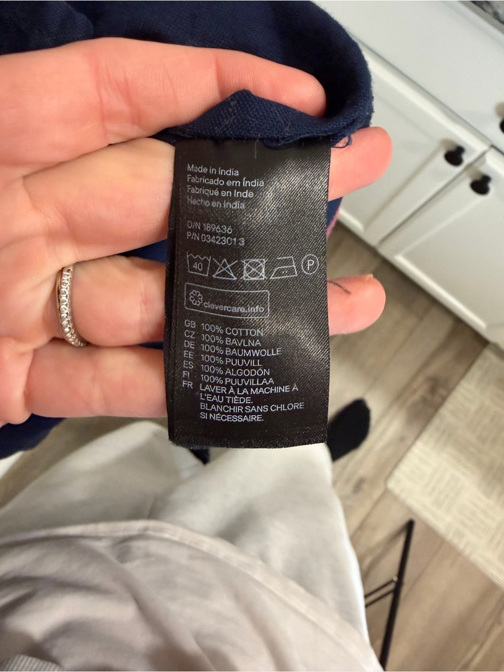 H&M Navy Shirt with Red Horizontal Stripes - Picture 4 of 5